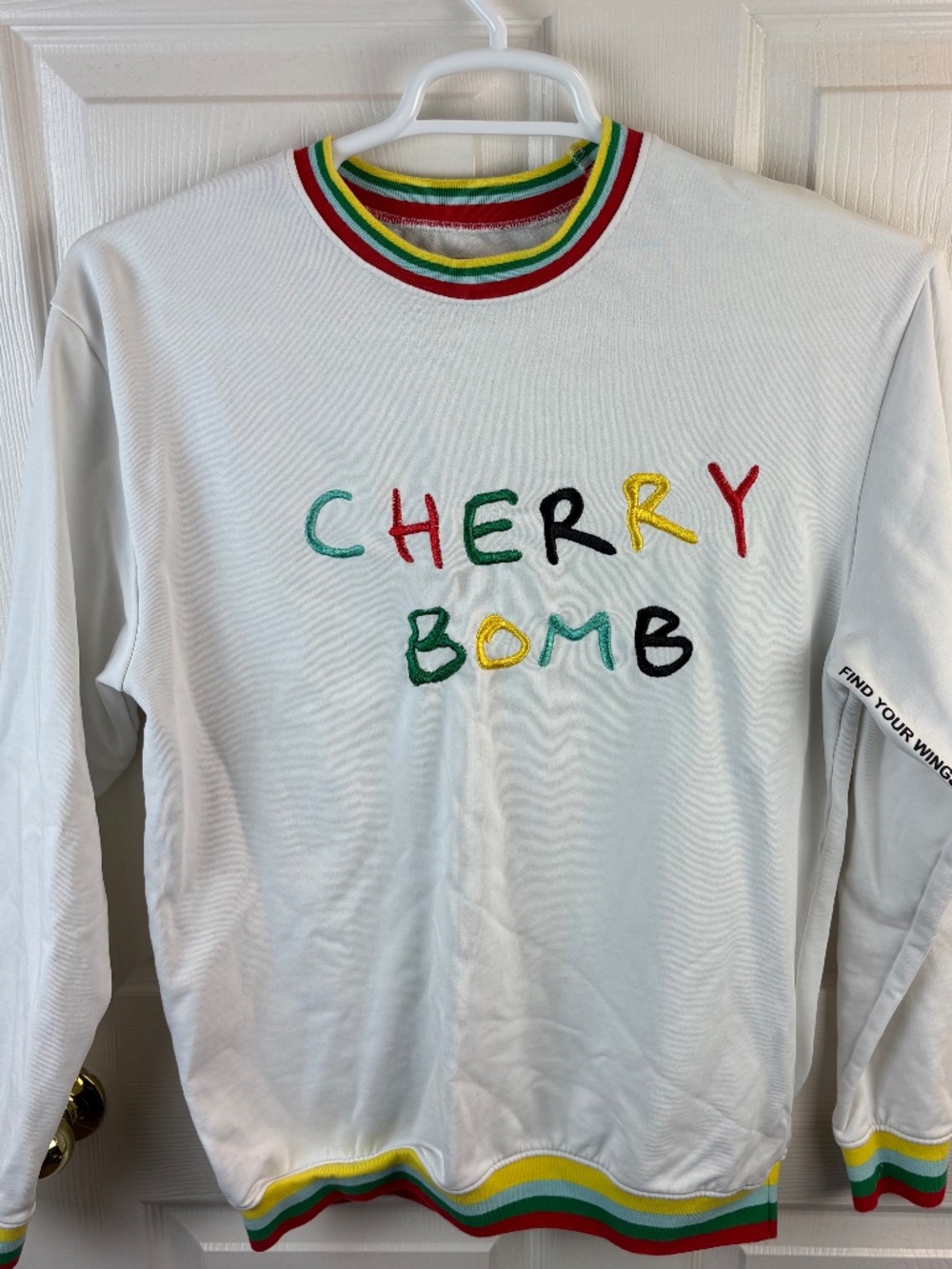 Golf Wang Cherry Bomb Striped White Sweatshirt